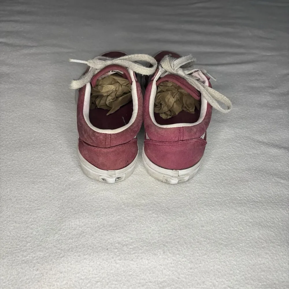 Vans‎ Old Skool Sneakers Womens 7 Burgundy Good Suede Water Repellent Low Top